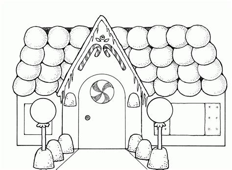 Printable Gingerbread House Coloring Pages - Coloring Home