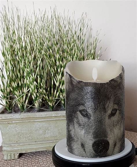 LARGE WOLF Flameless Candle W/timer Wolf Flameless Candle - Etsy | Candles, Flameless candle ...