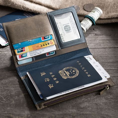 Handmade Leather Mens Travel Wallet Passport Leather Wallet billfold L – iwalletsmen