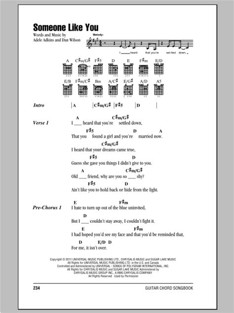 Someone Like You by Adele - Guitar Chords/Lyrics - Guitar Instructor