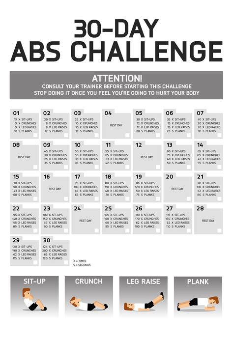 30 day Abs challenge | Fitness tipps, Fitness challenge, Bauchmuskeln ...