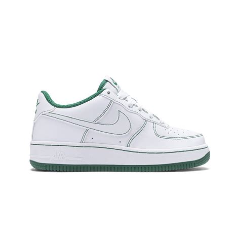 nike big kids air force 1 white white pine green