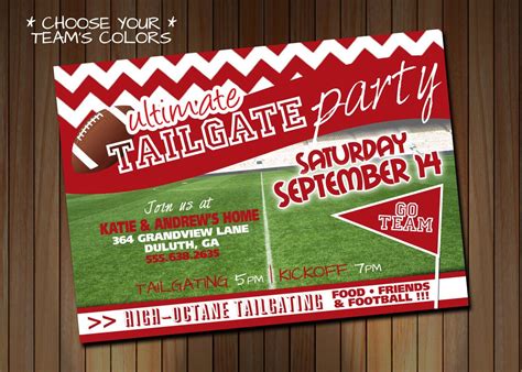 Tailgate Party Invitation Template Awesome Football Ticket Birthday Invitation Template Free ...