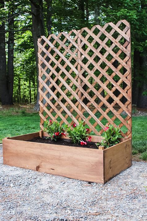 How To Build a Raised Planter Bed with Trellis | Diy garden trellis ...