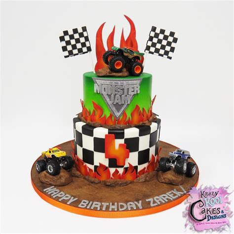 Hi everybody! Check out our Monster Jam cake we created for Zarek celebrating his 4th birthday ...