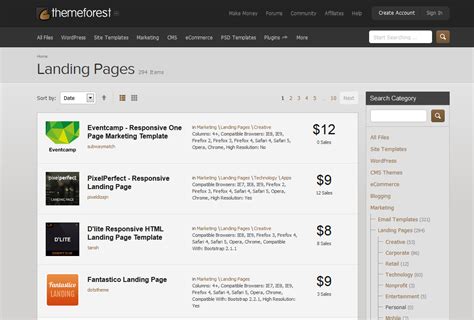 ThemeForest Landing Page Templates Reviews, Ratings & Info | WEBSITE MARKETING REVIEWS