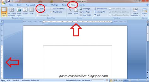 Cara Menampilkan Ruler di Word 2007