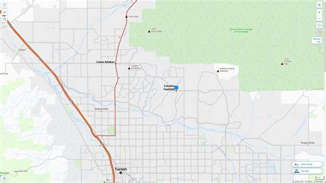 Catalina Foothills, Arizona Map