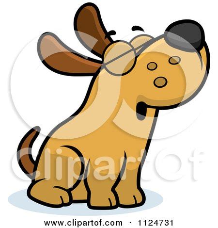 Cartoon Of A Dog Howling - Royalty Free Vector Clipart by Cory Thoman ...