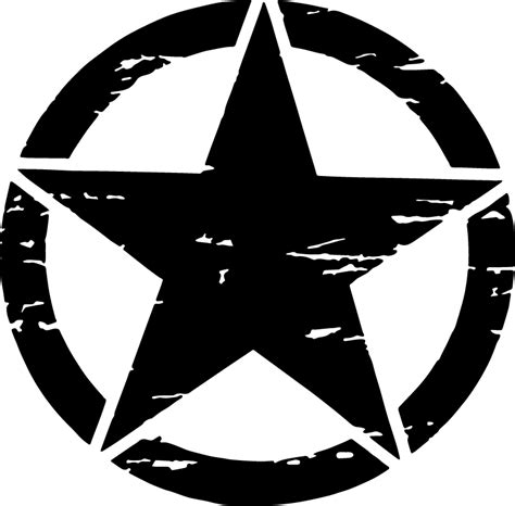 Military star logo car sticker - TenStickers