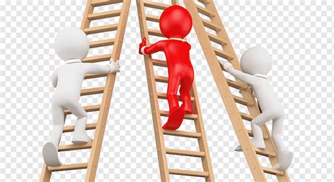 Three people climbing the stairs, cartoon, ladder, stairs png | PNGWing