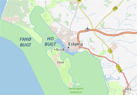 Map of Esbjerg - Michelin Esbjerg map - ViaMichelin