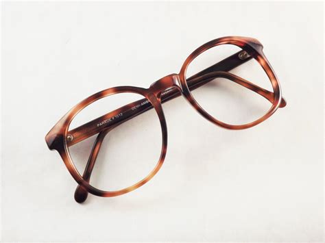 Dark Brown Tortoise Shell Eyeglasses Big Glasses Vintage