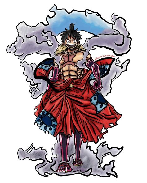 Wano Luffy (art done by me) : r/OnePiece