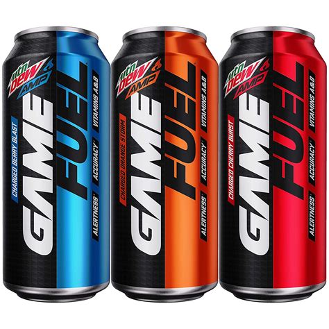 Mountain Dew AMP GAME FUEL, 3 Flavor Variety Pack, 16 oz Cans, 12 Count - Walmart.com - Walmart.com