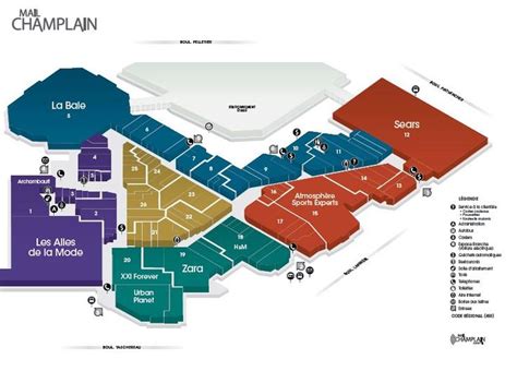 Mail Champlain Shopping Plan | Map, Signage, Mall Design