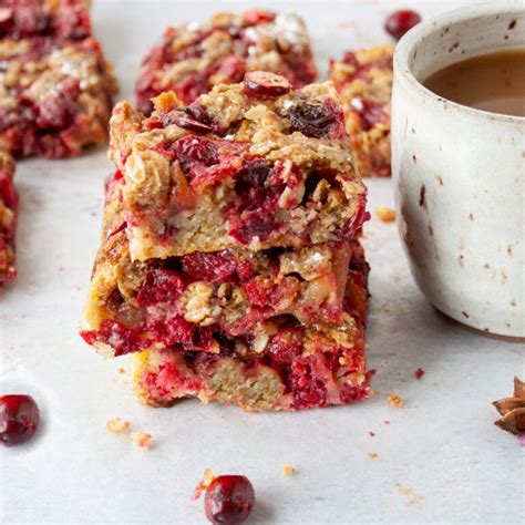 Oatmeal Cranberry Bars- Made With Fresh Cranberries