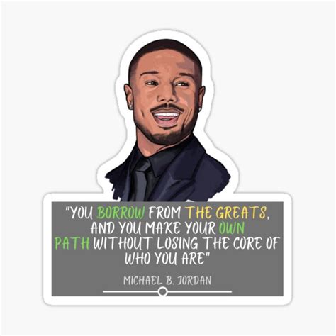 "Michael B. Jordan Inspirational Quote" Sticker by Alexandre167 | Redbubble