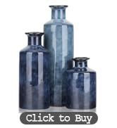 Amazon.com: Ceramic Vase Set of 3, Small Flower Vases for Rustic Home Decor, Modern Farmhouse ...