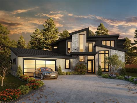 This two story modern plan has everything you could want, from a spacious, comfortable, 3000 ...