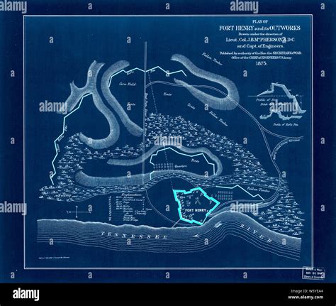 Civil War Maps 1324 Plan of Fort Henry and its outworks Feb 1862 ...