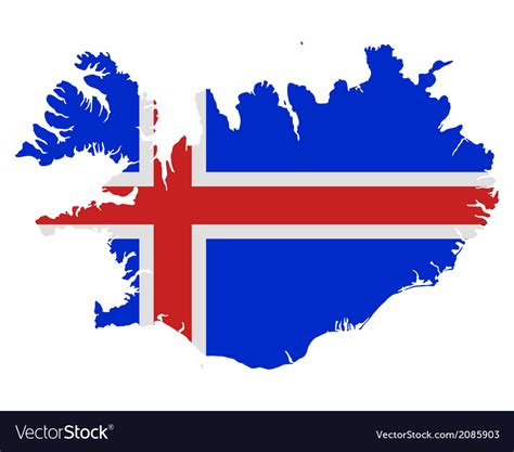 Map and flag of iceland Royalty Free Vector Image