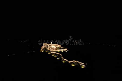 Aerial Night View of Spis Castle in Slovakia Stock Image - Image of ...