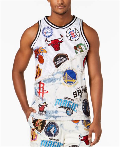 NBA Elevation - Mens Shirt Medium Basketball Patches Jersey Tank Top M ...