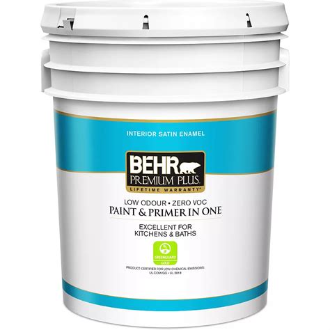 Behr Premium Plus Interior Satin Enamel Paint & Primer in One - Medium ...