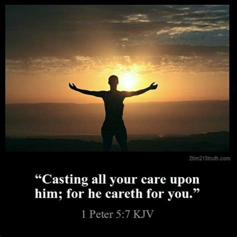 1 Peter 5:7 KJV | Bible verses kjv, 1 peter 5 7, Bible qoutes