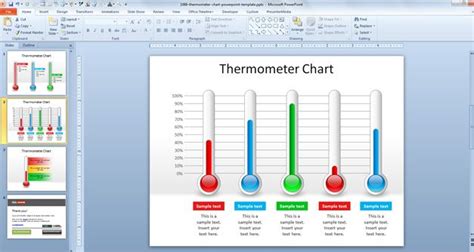 Free Thermometer Chart PowerPoint Template - Free PowerPoint Templates - SlideHunter.com