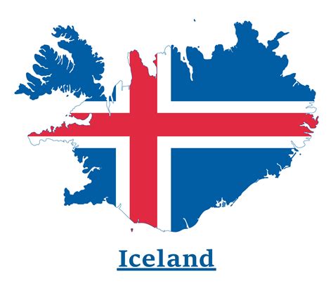 Iceland National Flag Map Design, Illustration Of Iceland Country Flag Inside The Map 15278601 ...