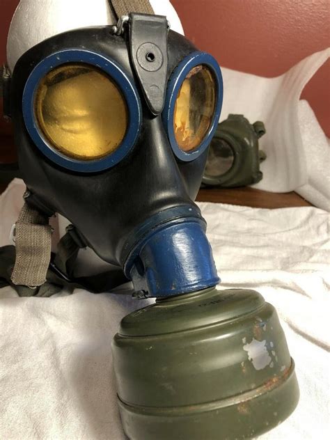 Original German WW2 M38 Gas Mask. | #1991365477