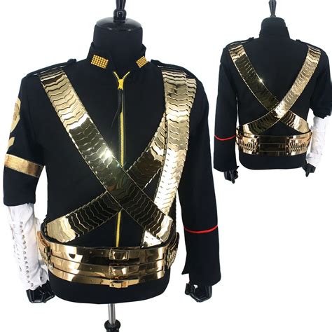 Aliexpress.com : Buy Rare MJ Michael Jackson Classic JAM Jacket & Metal Belt Bullet Punk Exactly ...