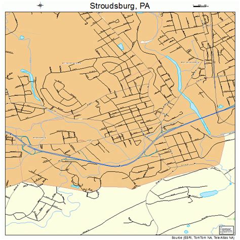 Stroudsburg Pennsylvania Street Map 4274888