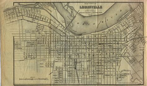 Antique map of Louisville from 1873 - louisville kentucky • mappery