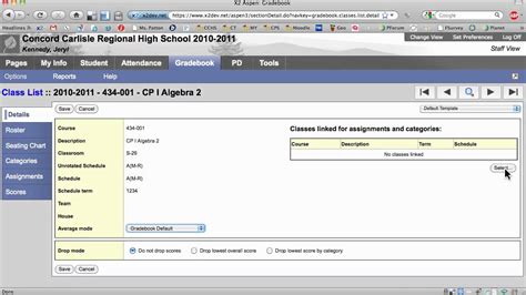X2-Aspen Gradebook - Link Two Classes - YouTube
