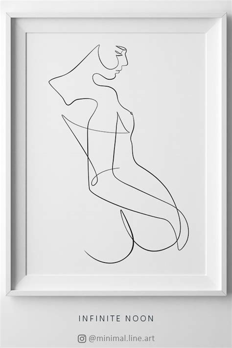 Woman Body Sketch Body Wall Prints Scandinavian Modern Printable Female ...