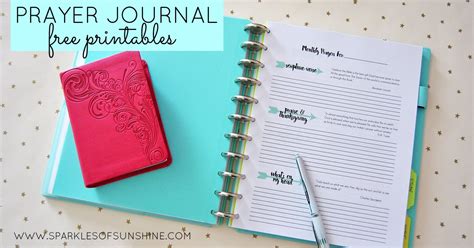 Prayer Journal Free Printables - Sparkles of Sunshine