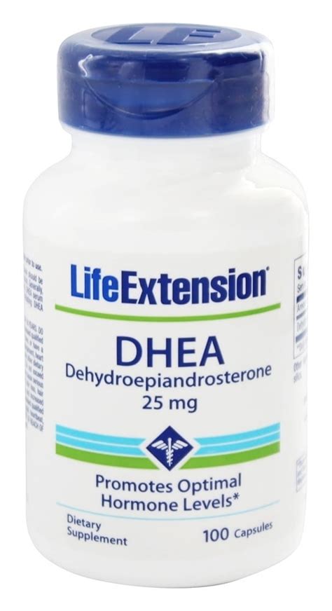 Life Extension - DHEA Dehydroepiandrosterone 25 mg. - 100 Capsules - Walmart.com