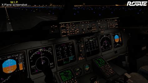 Night views of the Rotate MD-11 cockpit - Rotate Simulation