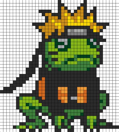 Uzumaki Naruto Frog Mode Sprite Perler Bead Pattern | Bead Sprites | Characters Fuse Bead Patterns