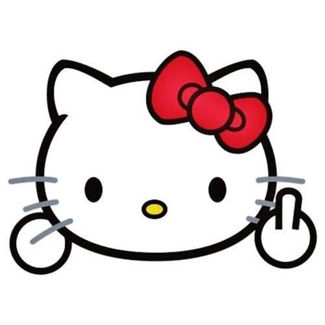 Hello Kitty Middle Finger Wallpaper