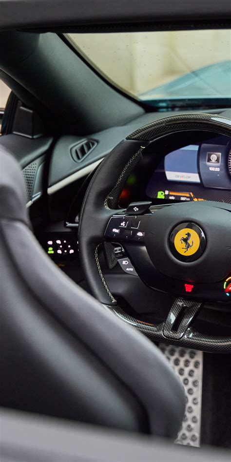 Download wallpaper Ferrari, Roma, dashboard, torpedo, Ferrari Roma ...