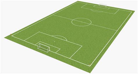 Soccer pitch 3D model - TurboSquid 1394345