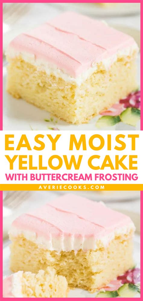 Easy Yellow Cake with Buttercream Frosting | Receita | Bolo