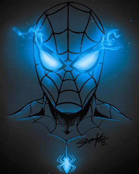 Blue Spiderman Wallpaper