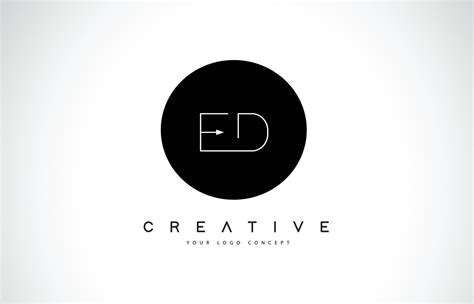 ED E D Logo Design with Black and White Creative Text Letter Vector. 4900208 Vector Art at Vecteezy