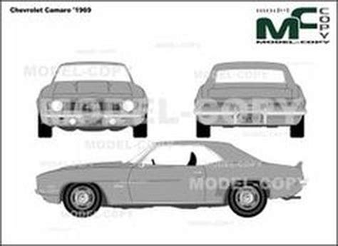 Chevrolet Camaro '1969 - 2D drawing (blueprints) - 40041 - Model COPY ...