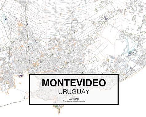 Montevideo DWG - Mapacad | Mapa ciudad, Mapas, Montevideo